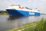 205 Die Finnsea von der Reederei Finnlines ist 188 Meter lang, 27 Meter breit u