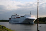 401 Das Containerschiff Trica von Transfennica,